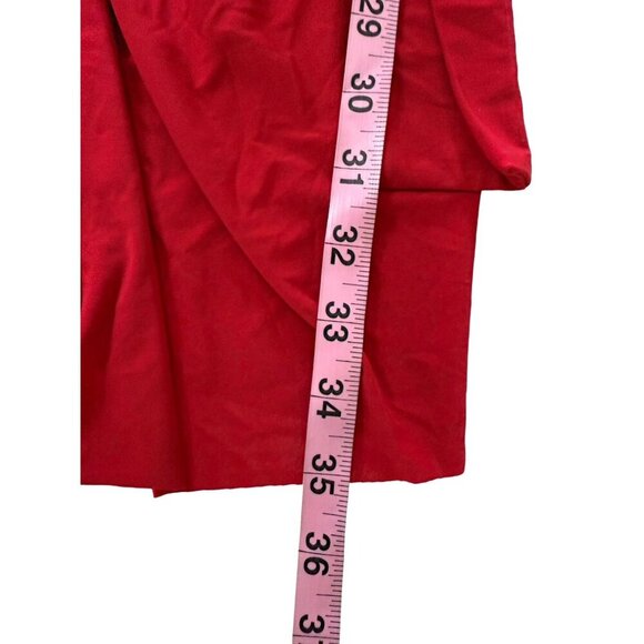 NWT Misa Los Angeles Domino Bodycon Mini Dress Red V-Neck Racerback Draping Sz M - Picture 9 of 10